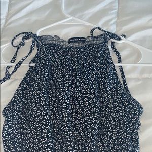black and white floral crop top